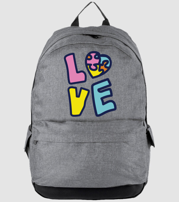 Ziua Mondială a Autismului LOVE model gri pe tricou