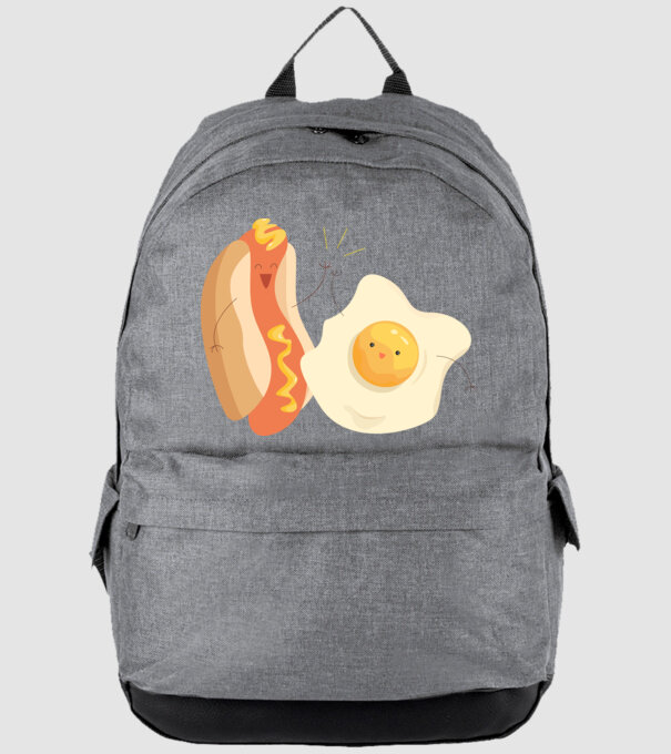 best friends hot dog egg model gri pe tricou