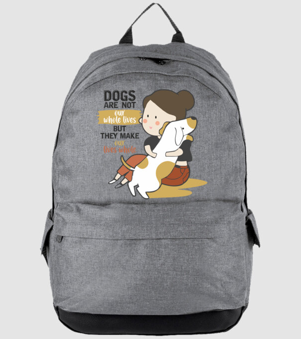 Dogs make our lives whole model gri pe tricou