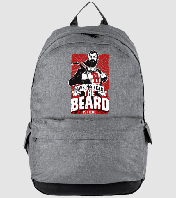 Have no fear the beard is here model gri pe tricou