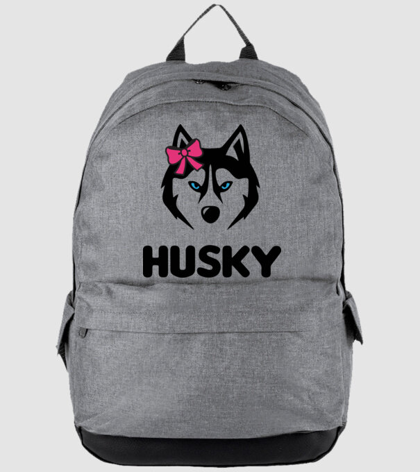 Husky fată model gri pe tricou