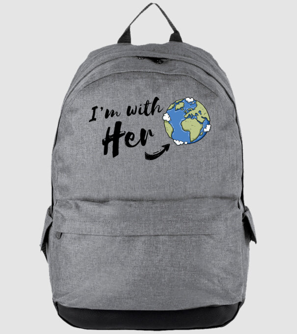 'i''m with her' model gri pe tricou