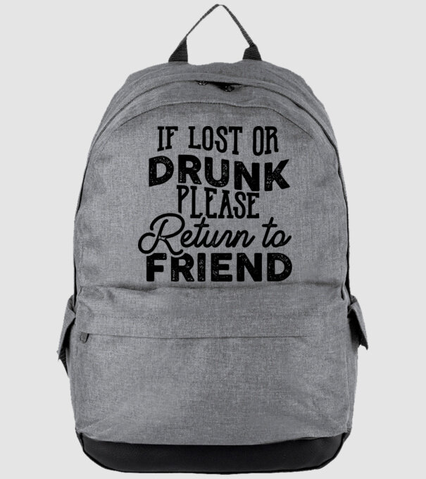 IF LOST OR DRUNK model gri pe tricou
