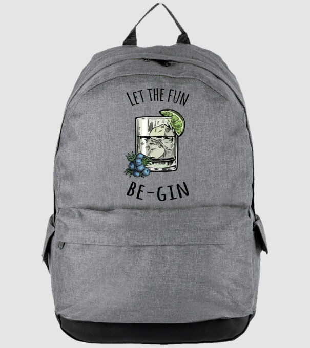 Let the fun be gin model gri pe tricou