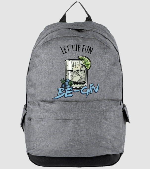 Let the fun be gin model gri pe tricou