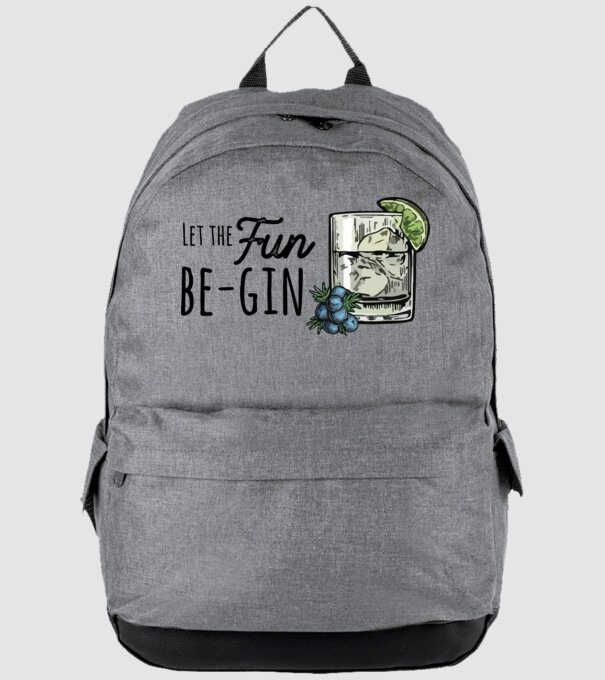 Let the fun be gin model gri pe tricou