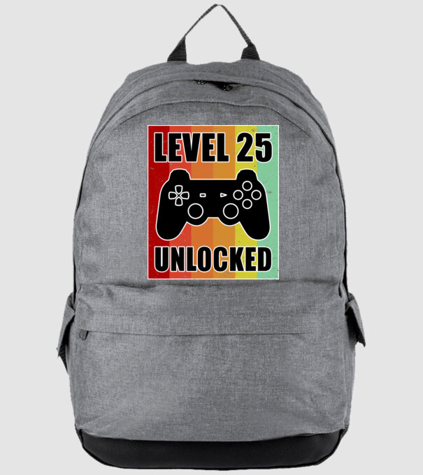 level 25 unlocked retro gamer model gri pe tricou