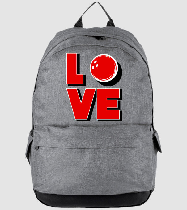 Love bowling model gri pe tricou