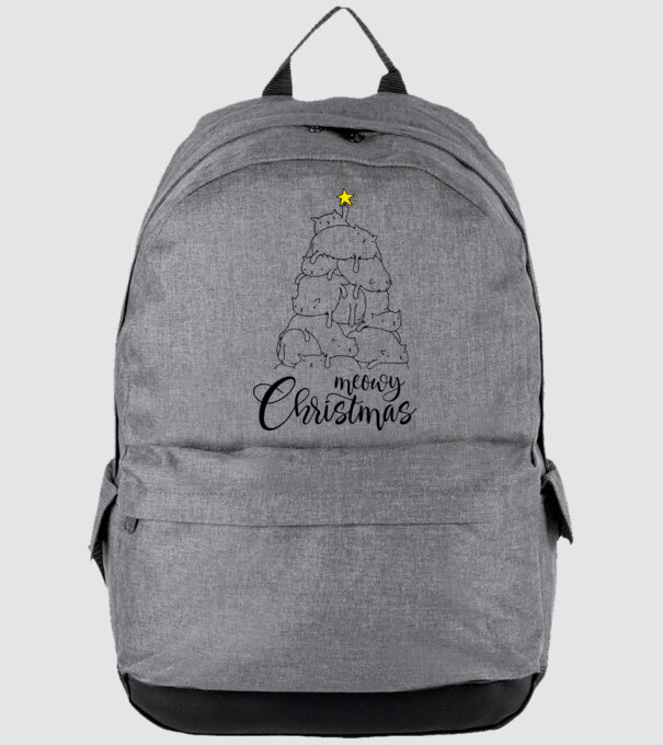 Meowy Christmas model gri pe tricou