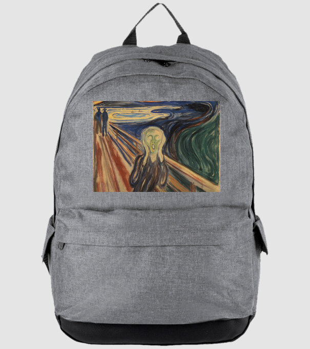 Pictură Munch Mască model gri pe tricou