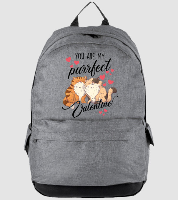 My purrfect valentine model gri pe tricou