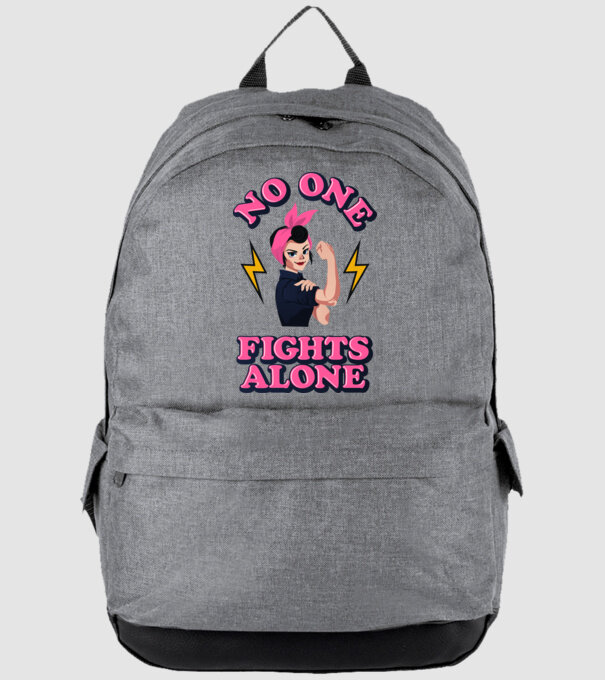 No one fights alone pinup model gri pe tricou