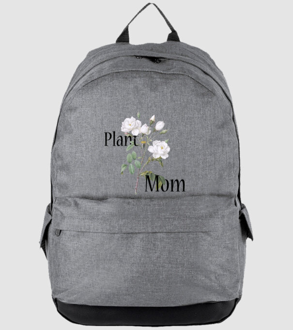 Plant mom model gri pe tricou