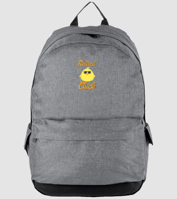 Retired chick model gri pe tricou