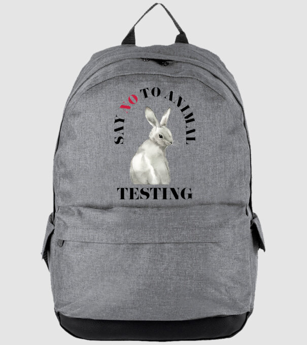 Say NO to animal testing model gri pe tricou