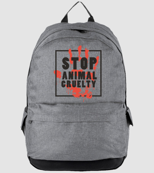 Stop animal cruelty model gri pe tricou