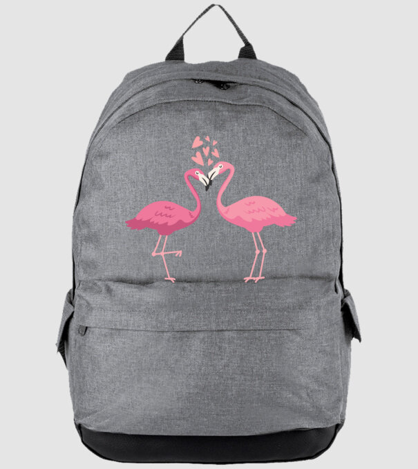 FLAMINGO ÎNDRĂGOSTIȚI model gri pe tricou
