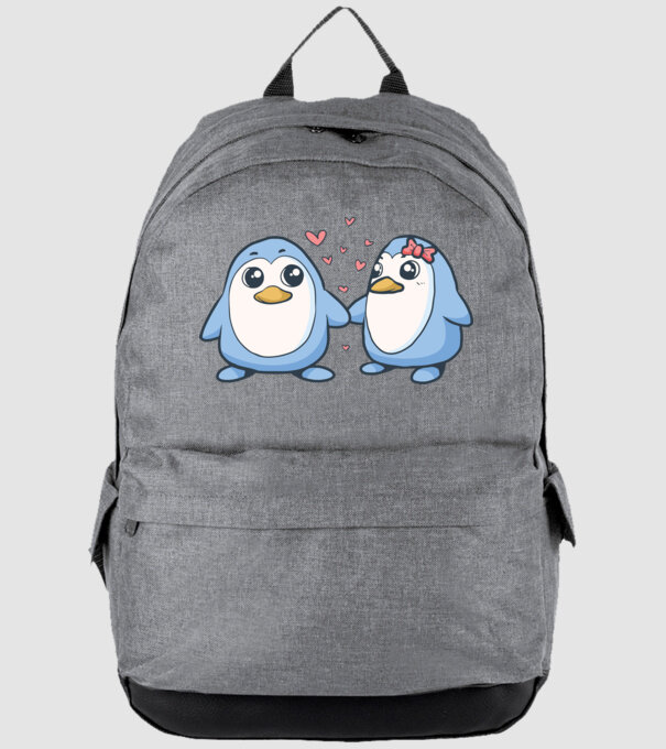 PINGUIN ÎNDRĂGOSTIT 2 model gri pe tricou