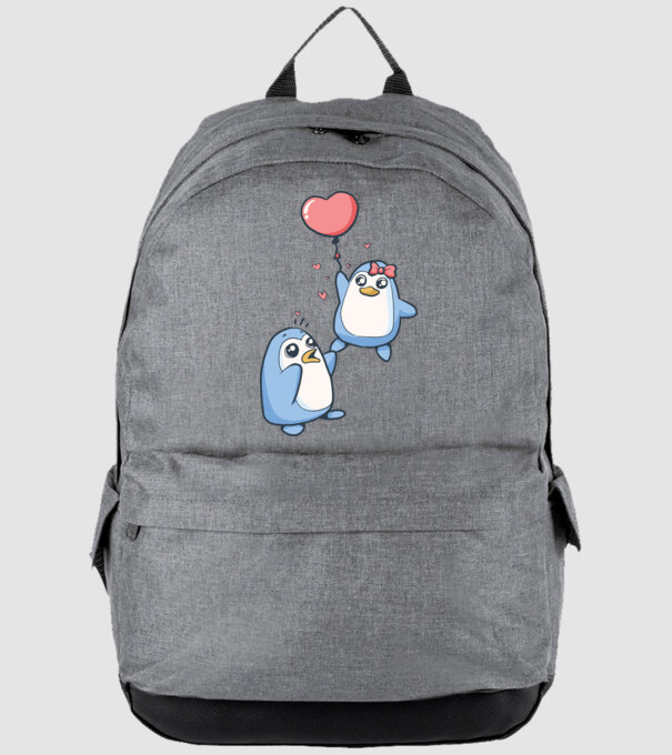 PINGUIN ÎNDRĂGOSTIT 4 model gri pe tricou