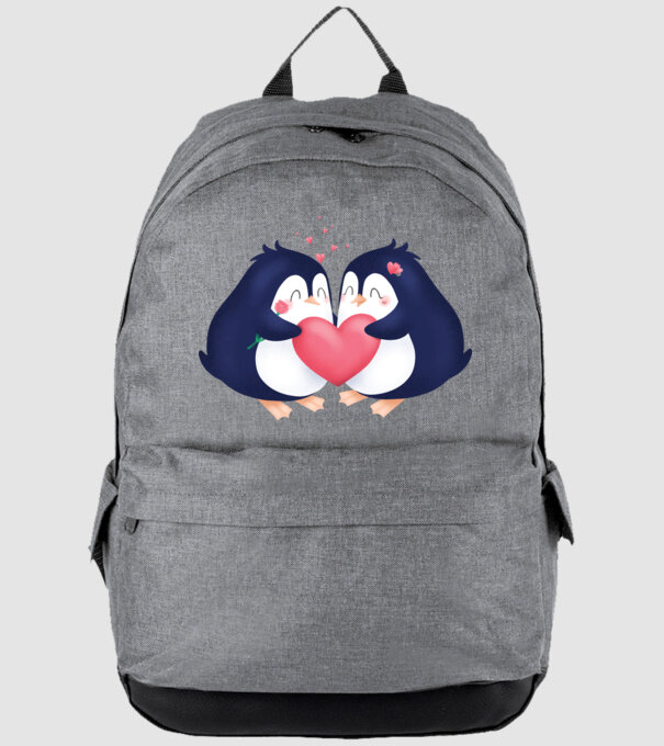 PINGUIN ÎNDRĂGOSTIT model gri pe tricou