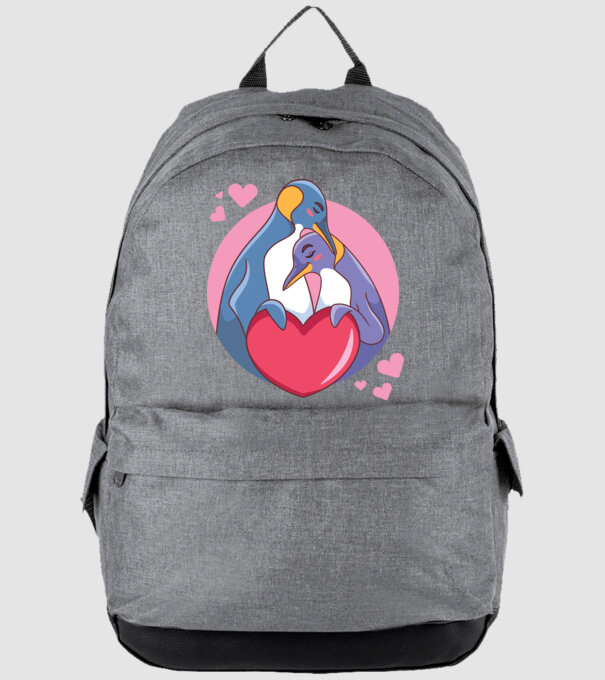 PINGUIN ÎNDRĂGOSTIT 5 model gri pe tricou
