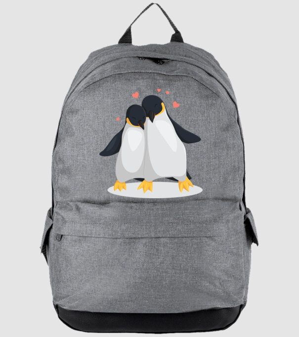 PINGUINI ÎNDRĂGOSTIȚI 8 model gri pe tricou