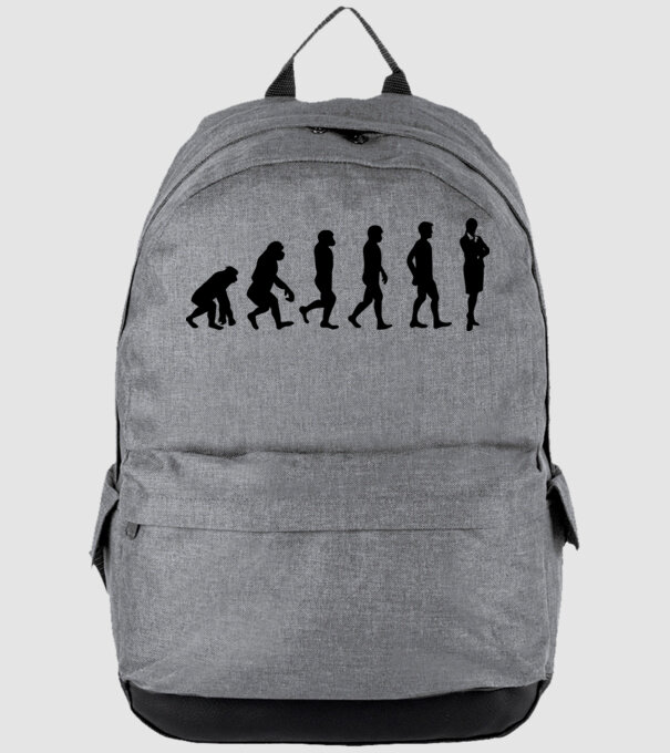 Evoluție femeie de afaceri model gri pe tricou