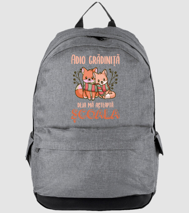 Adio grădiniță, deja mă așteaptă școala model gri pe tricou