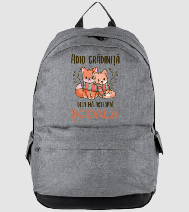 Adio grădiniță, deja mă așteaptă școala model gri pe tricou
