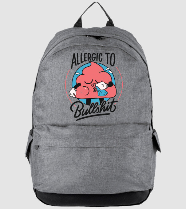 Allergic to bullshit antisocial model gri pe tricou