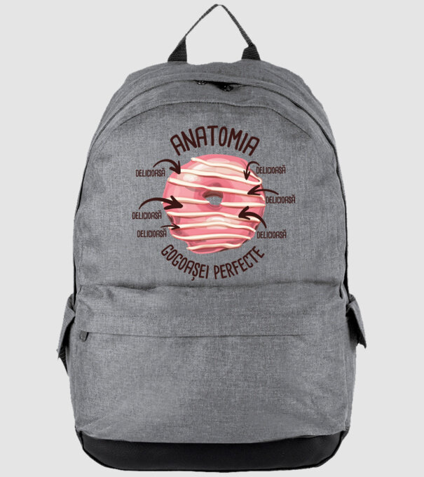 anatomia gogoașei perfecte: delicioasă model gri pe tricou