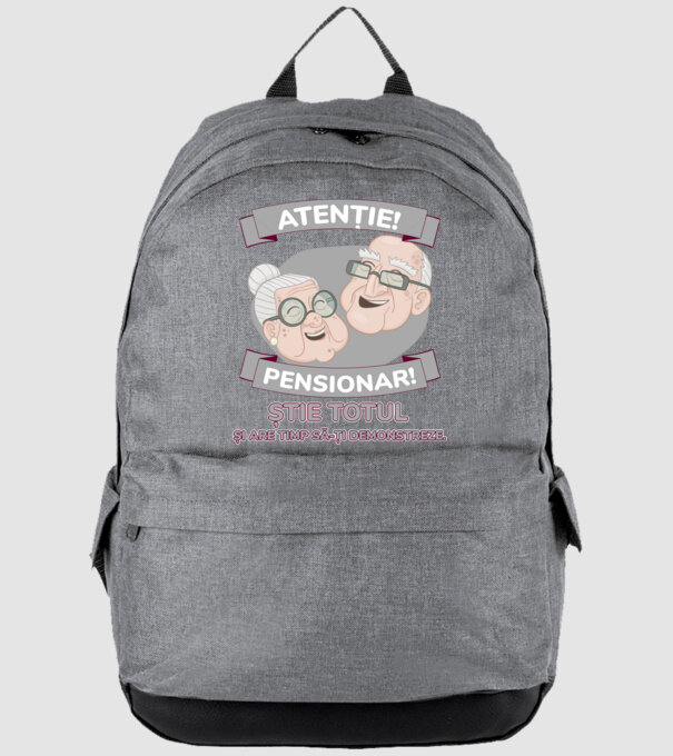 atenție! pensionar! știe totul și are timp să-ți demonstreze. model gri pe tricou