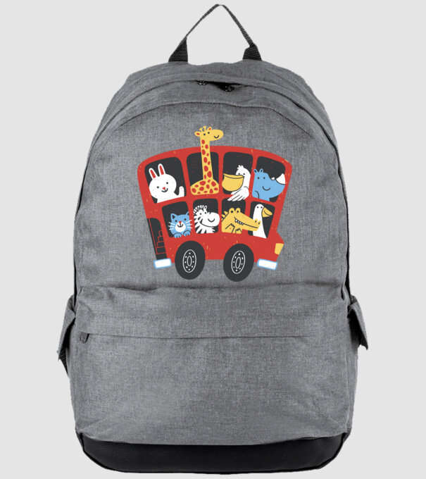 Autobuze model gri pe tricou