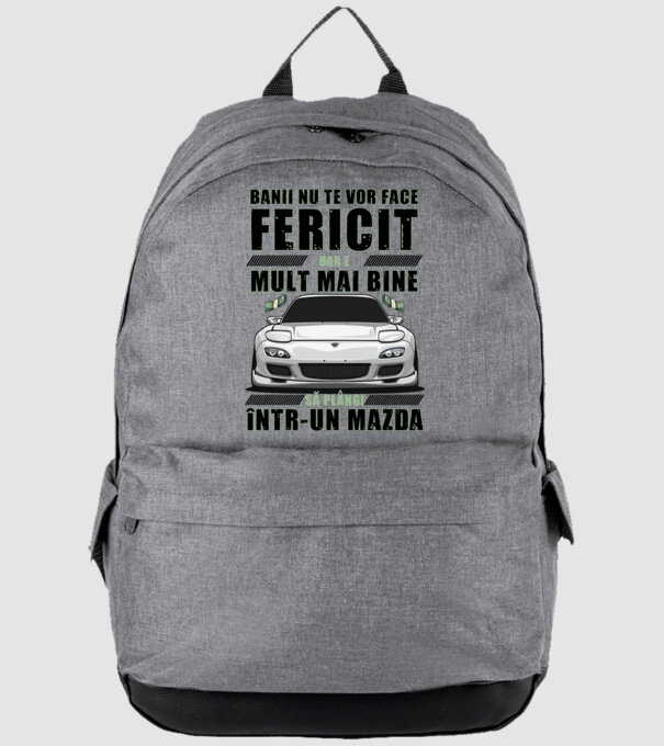banii nu te vor face fericit, dar e mult mai bine să plângi într-un Mazda model gri pe tricou
