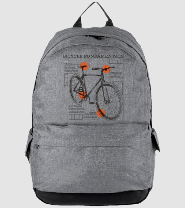 Bicycle fundamentals model gri pe tricou