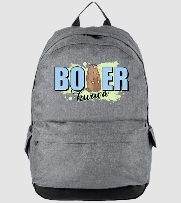 Bober Kurwa model gri pe tricou