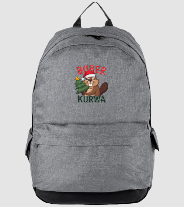 Bober kurwa Christmas model gri pe tricou