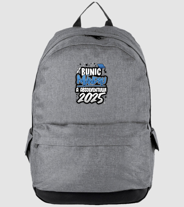 Bunic MÂNDRU a absolventului model gri pe tricou