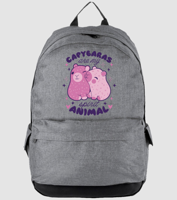Capybaras are my spirit animal model gri pe tricou