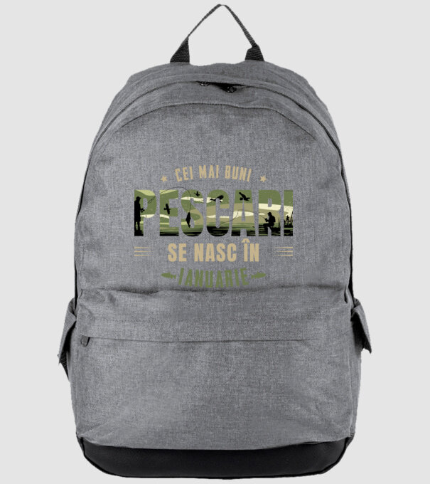 Cei mai buni pescari se nasc în ianuarie model gri pe tricou