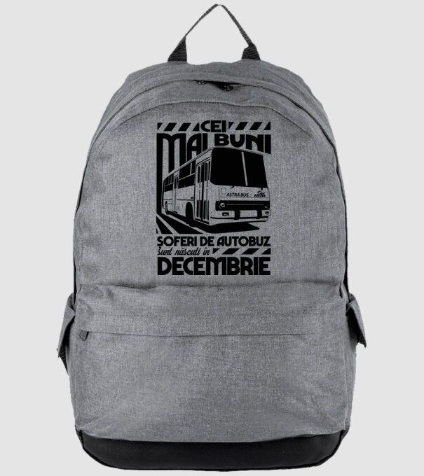 Cei mai buni șoferi de autobuz sunt născuți în Decembrie model gri pe tricou