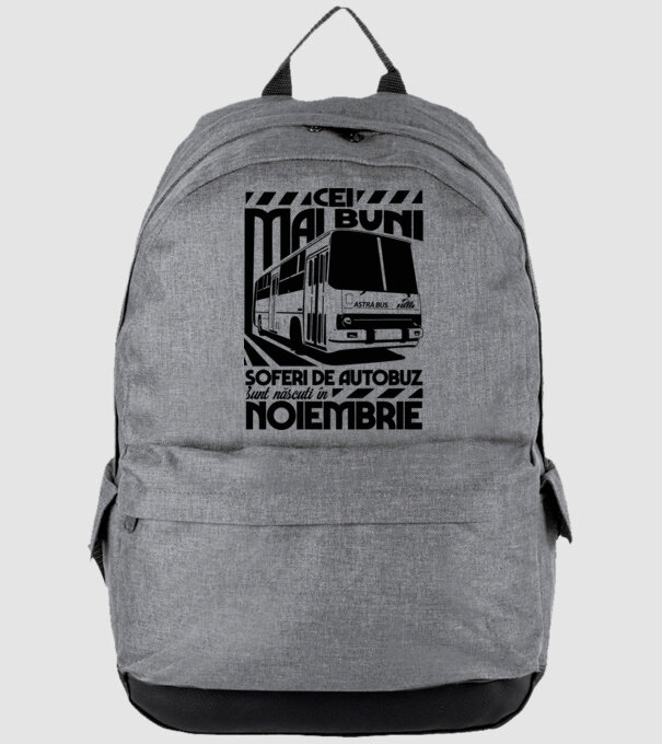 Cei mai buni șoferi de autobuz sunt născuți în Noiembrie model gri pe tricou