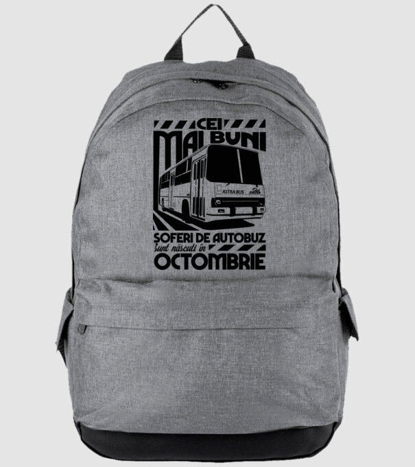 Cei mai buni șoferi de autobuz sunt născuți Octombrie model gri pe tricou