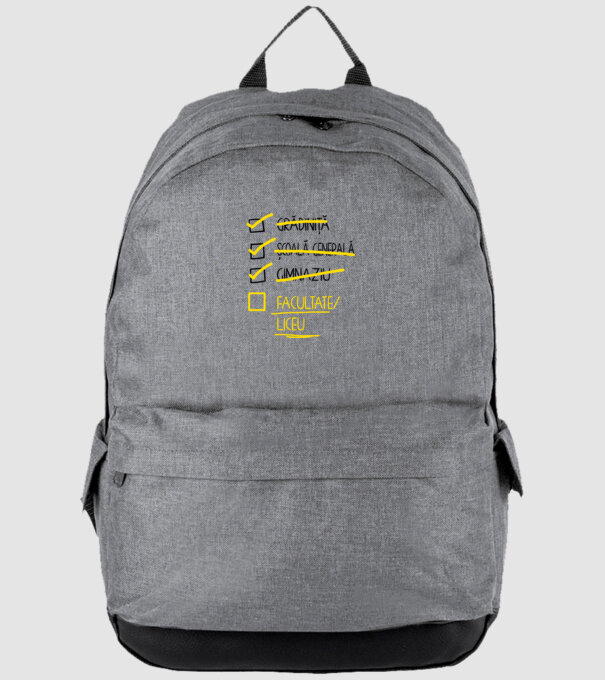 Cheklist educație - Gimnaziu alb model gri pe tricou