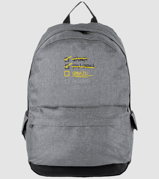 Cheklist educație - Școala primară alb model gri pe tricou