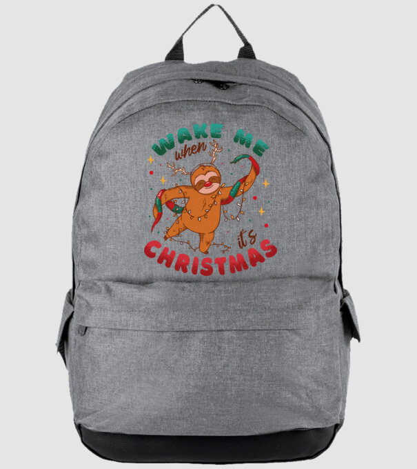 Christmas Sloth model gri pe tricou