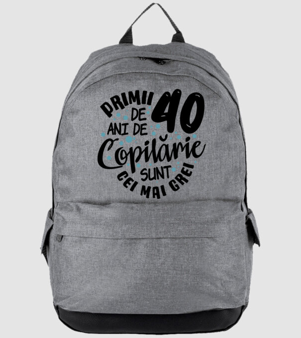 Copilărie 40 de ani model gri pe tricou