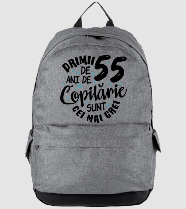 Copilărie 55 de ani model gri pe tricou