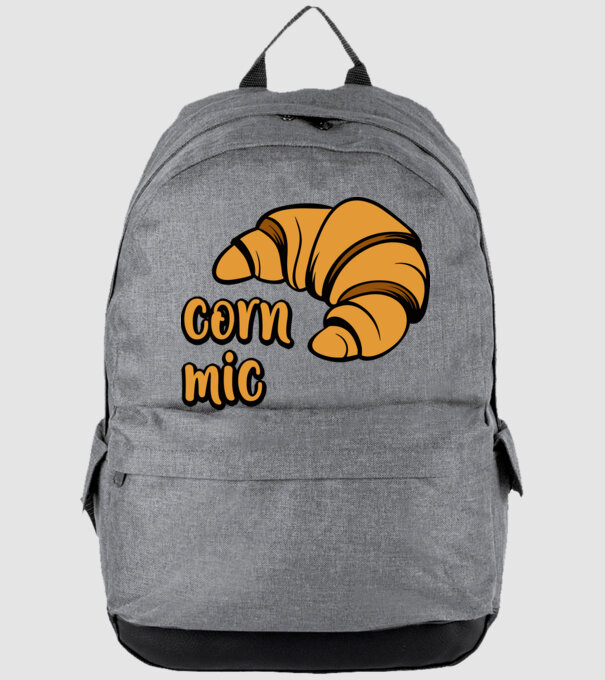 corn mic model gri pe tricou