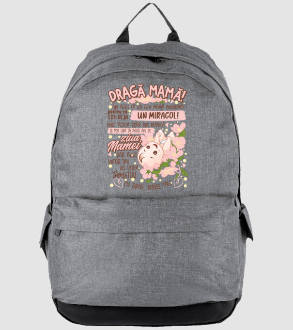 Cu drag, bebele tău model gri pe tricou